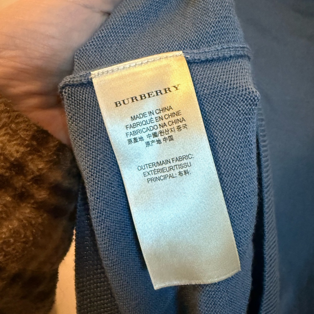 BURBERRY Admiral Half Zip Pullover Sweater Sz XL - Picture 4 of 6